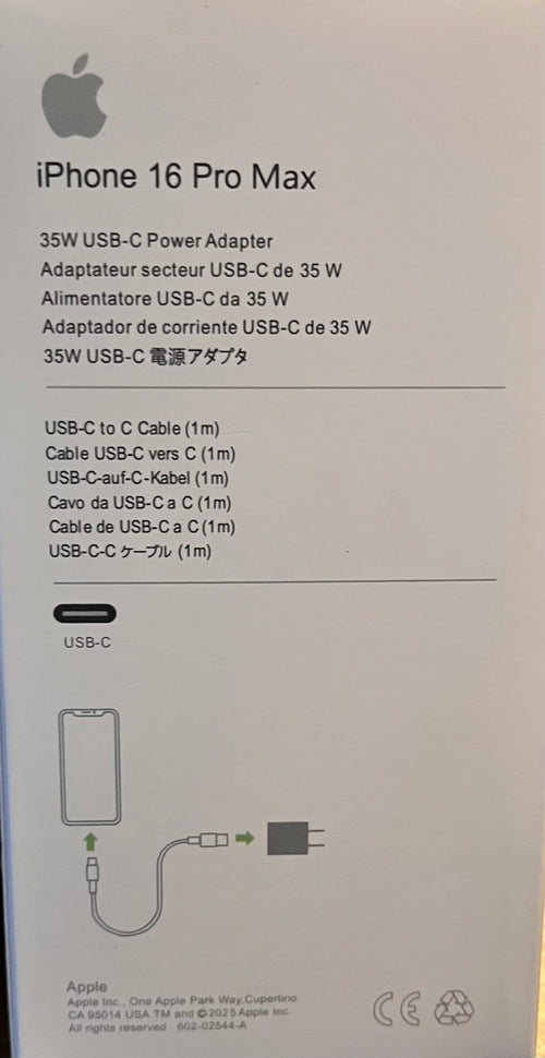 Adaptador de corriente USB-C a USB-C de 35 W